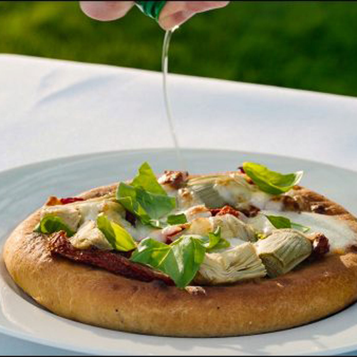 Antipasti Pizza on the Barbecue
