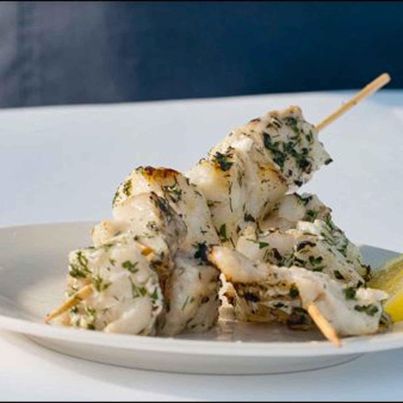 Grilled Fish Skewers with Herbs