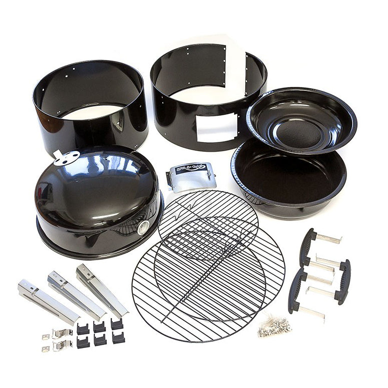 Dual‑Level Charcoal Smoker & Grill BBQ – Smoke, Grill, Steam & Roast