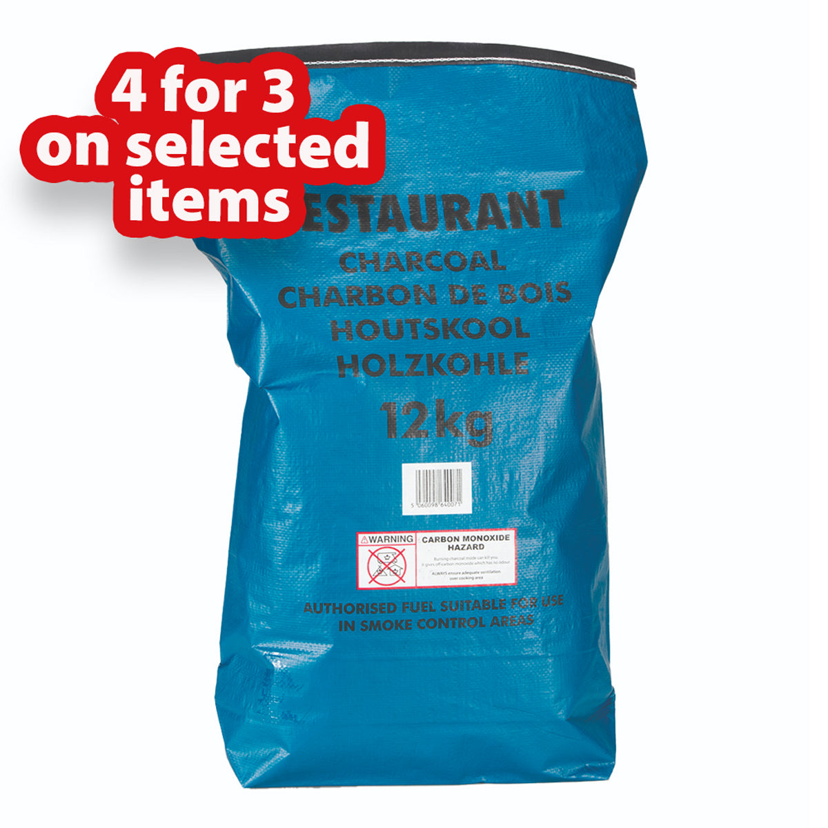 Barbequick Restaurant Grade Lumpwood Charcoal 12kg