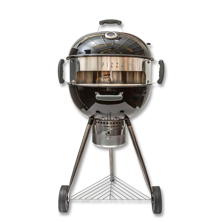 Barbequick 57cm Heavy‑Gauge Charcoal Kettle BBQ Grill with 36cm Pizza Stone