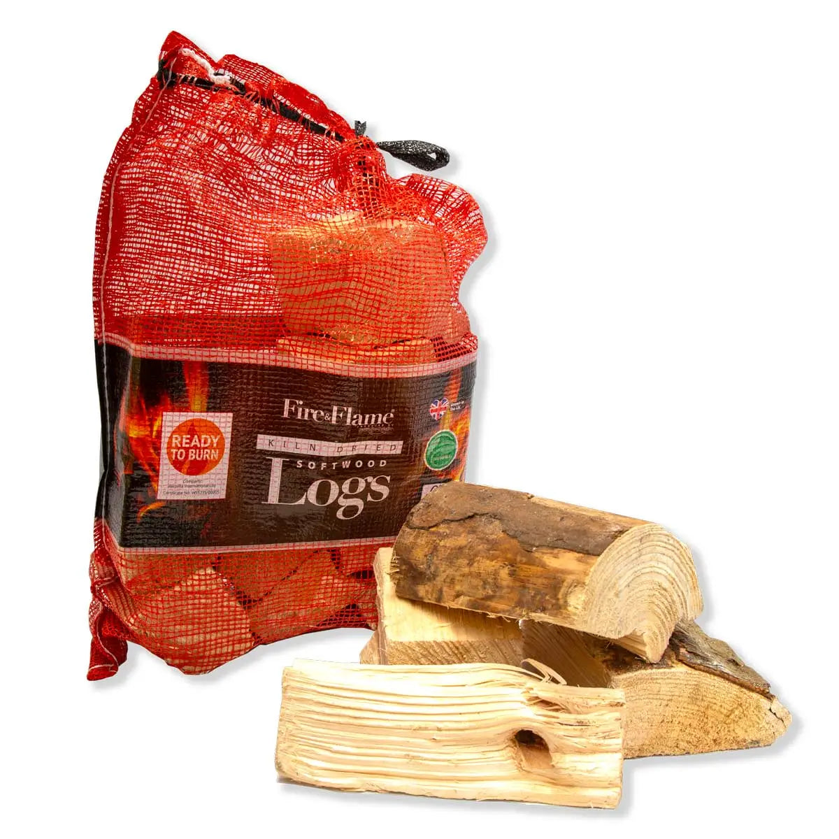Softwood Logs Net Bag 6kg – Kiln‑Dried, Sustainable & Ready to Burn - Ideal for Stoves & Chimineas