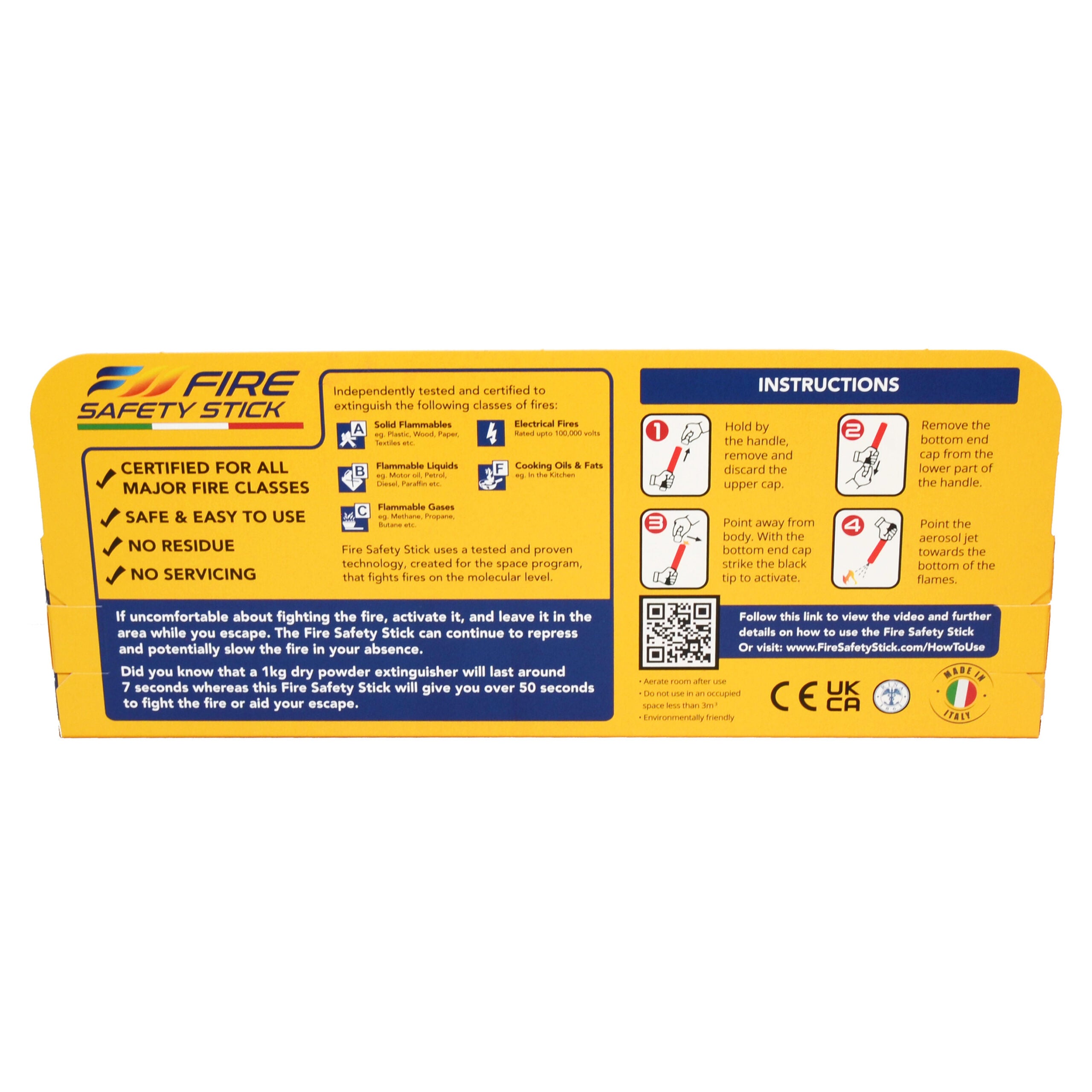 Fire Safety Stick – Lightweight, Mess‑Free, Maintenance‑Free Fire Extinguisher for Homes, Vehicles & Emergencies