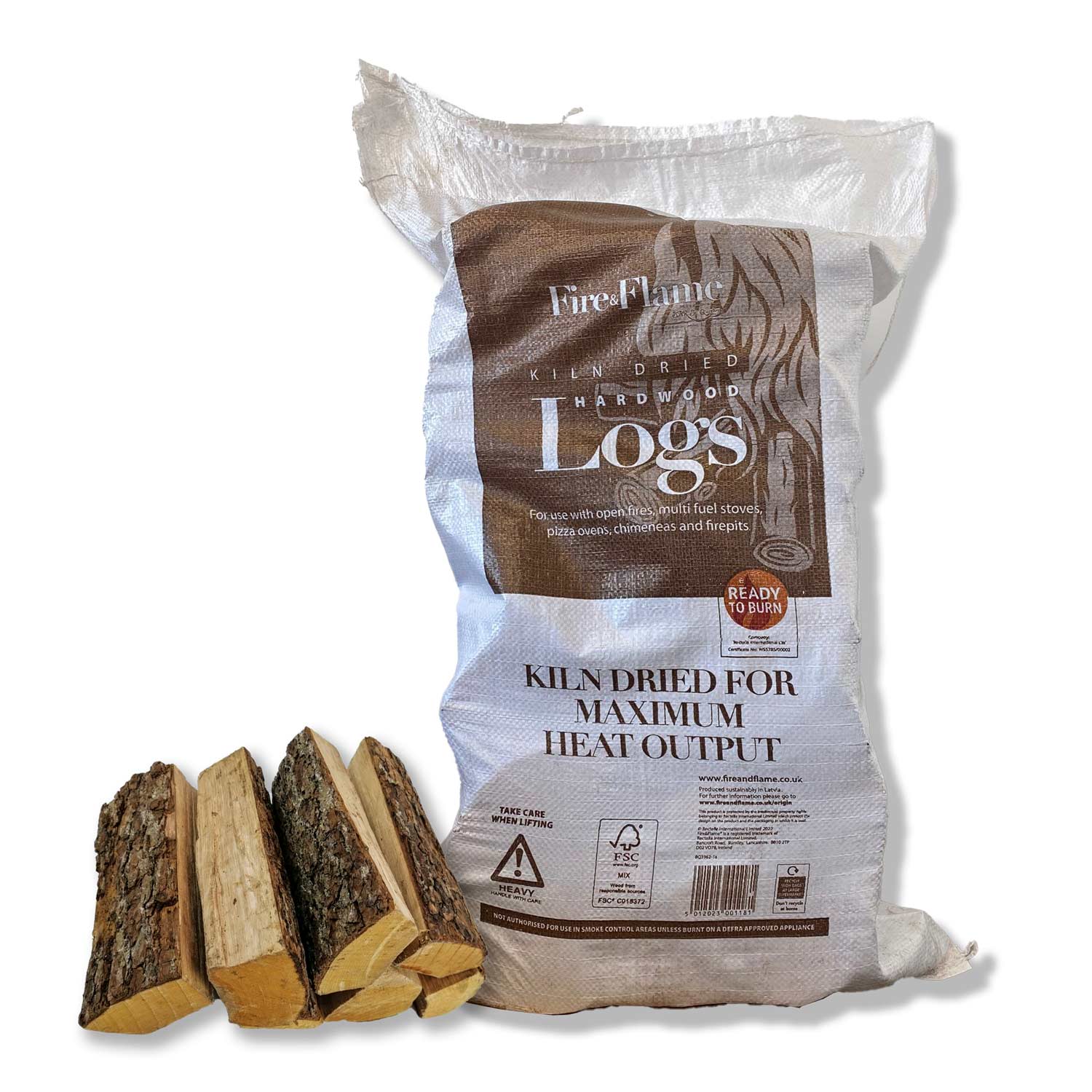 60L Bag of Kiln‑Dried Hardwood Logs – Alder, FSC Certified & Ready to Burn
