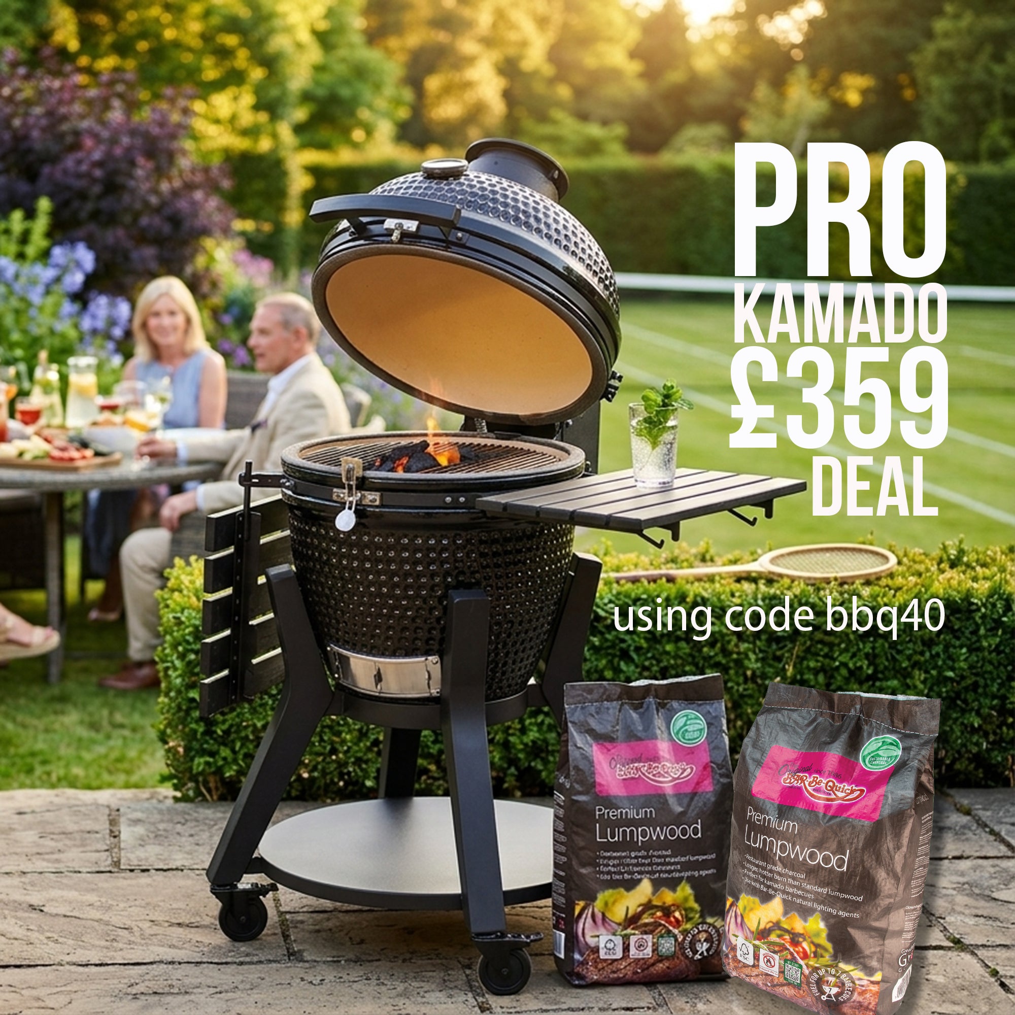 18" Pro Midi Kamado and Fuel Bundle