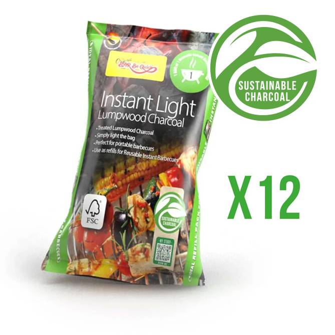 Reusable refil bag ready to bbq