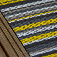 Outdoor Woven Vinyl Rug – Weatherproof, Hard‑Wearing Striped Garden & Patio Mat (120cm x 170cm)