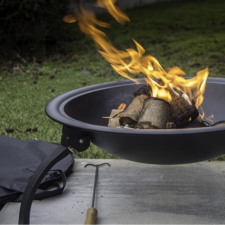 Dual Barbecue & Fire Pit for Outdoor Cooking & Heating