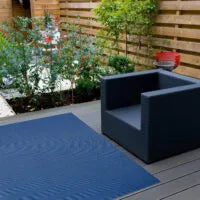 Outdoor Woven Vinyl Rug – Weatherproof, Hard‑Wearing Garden & Patio Floor Protector (120cm x 170cm)