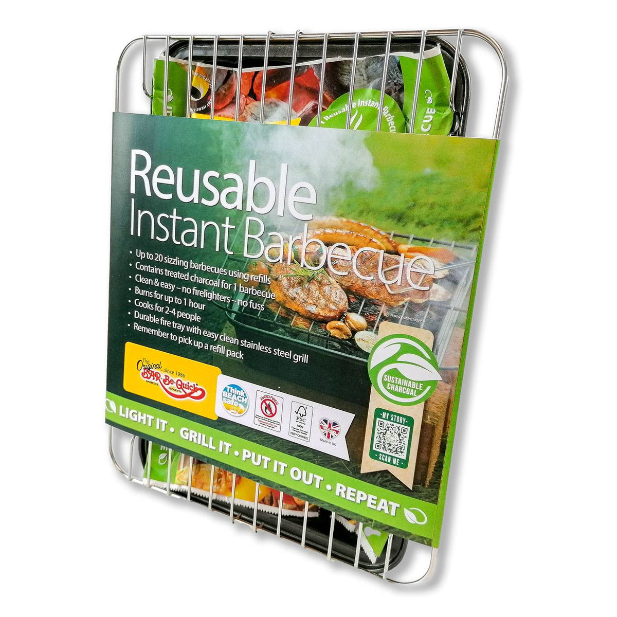 Barbequick Reusable Instant BBQ Bundle | 3 BBQs & 3 Refills