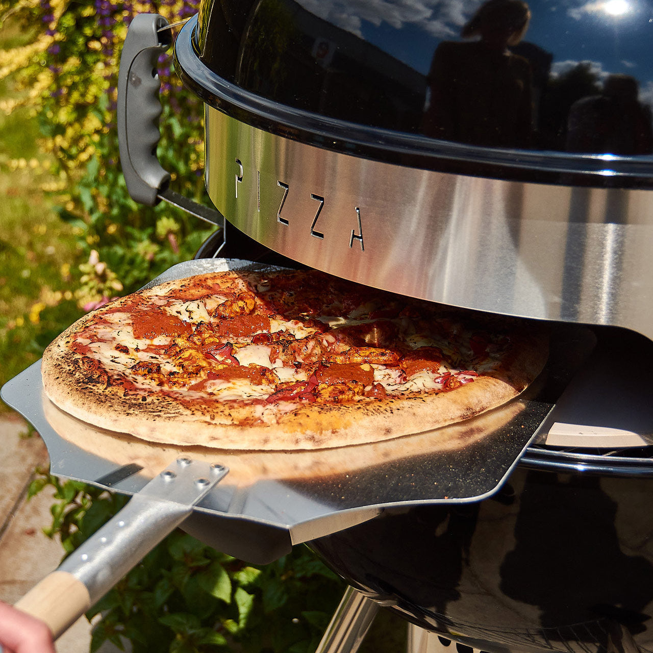 Barbequick 57cm Heavy‑Gauge Charcoal Kettle BBQ Grill with 36cm Pizza Stone