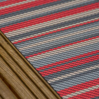 Outdoor Woven Vinyl Rug – Weatherproof, Hard‑Wearing Striped Garden & Patio Mat (120cm x 170cm)