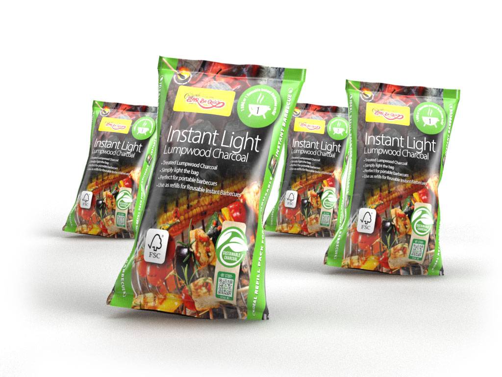Reusable party barbecue &amp; 4 refill bags