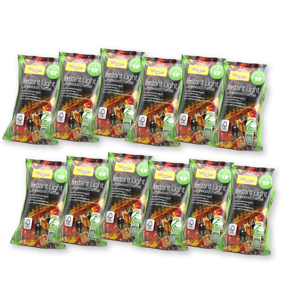 Barbequick FSC® Instant Light Charcoal Refill Bags | 12 Pack