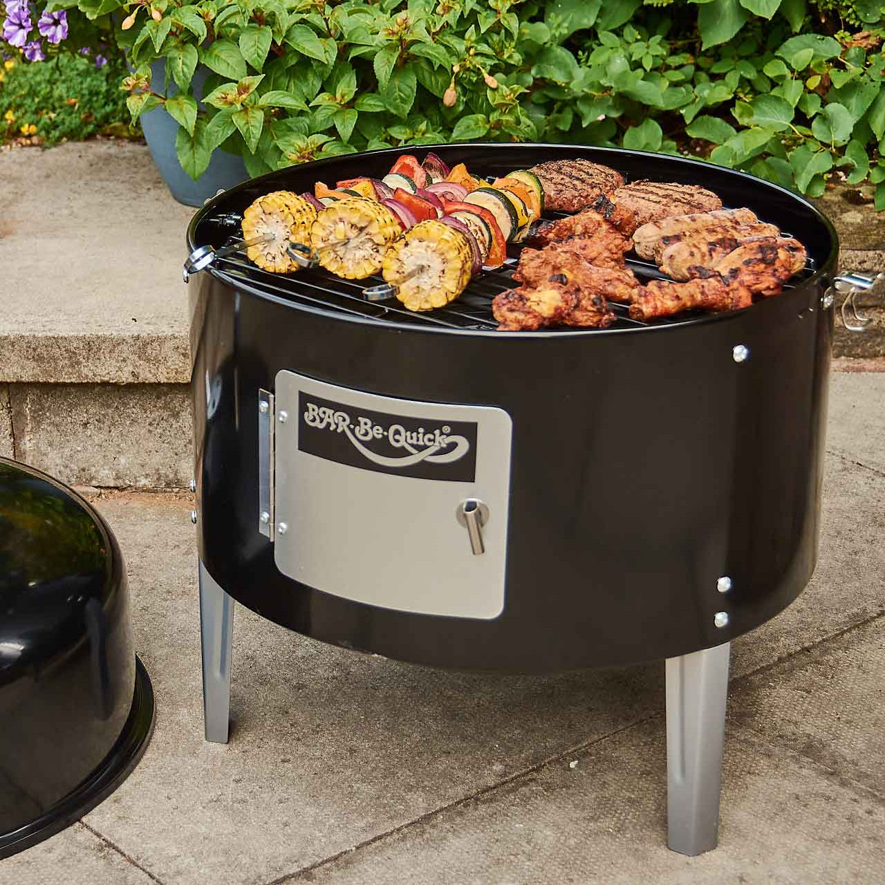 Dual‑Level Charcoal Smoker & Grill BBQ – Smoke, Grill, Steam & Roast