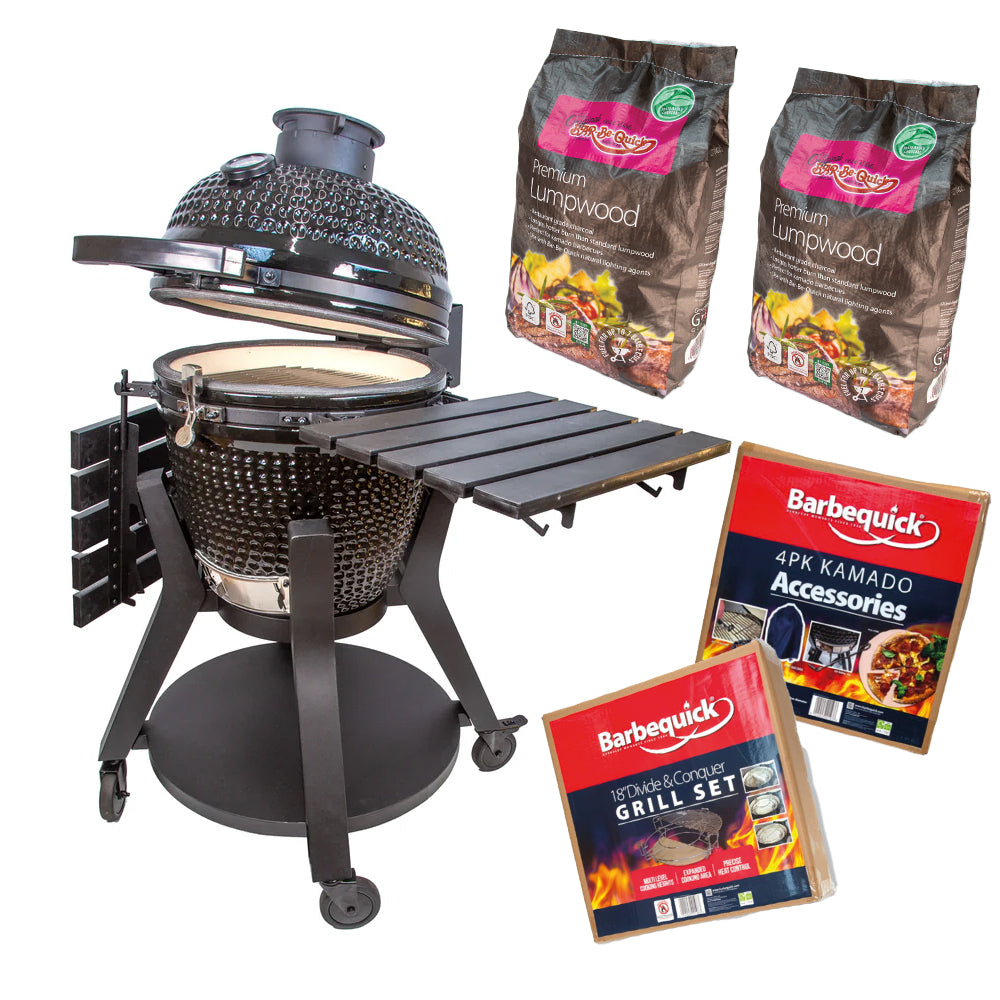 Barbequick 18" Pro Midi Kamado Summer Survival Bundle