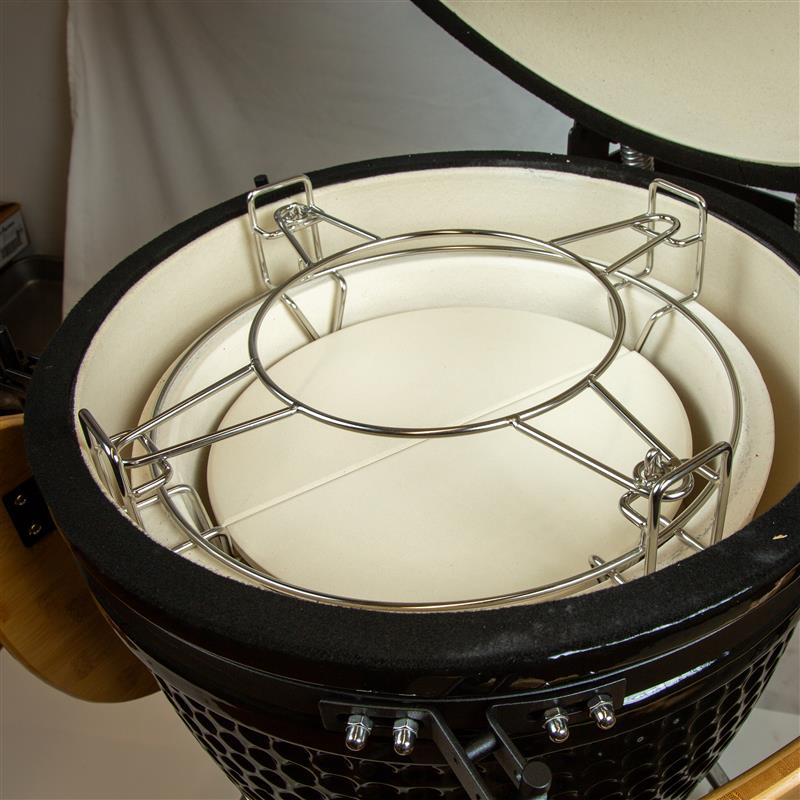 Bar-Be-Quick 18" Divide & Conquer Kamado Cooking System – Multi‑Level Grill Accessory for Kamado BBQs