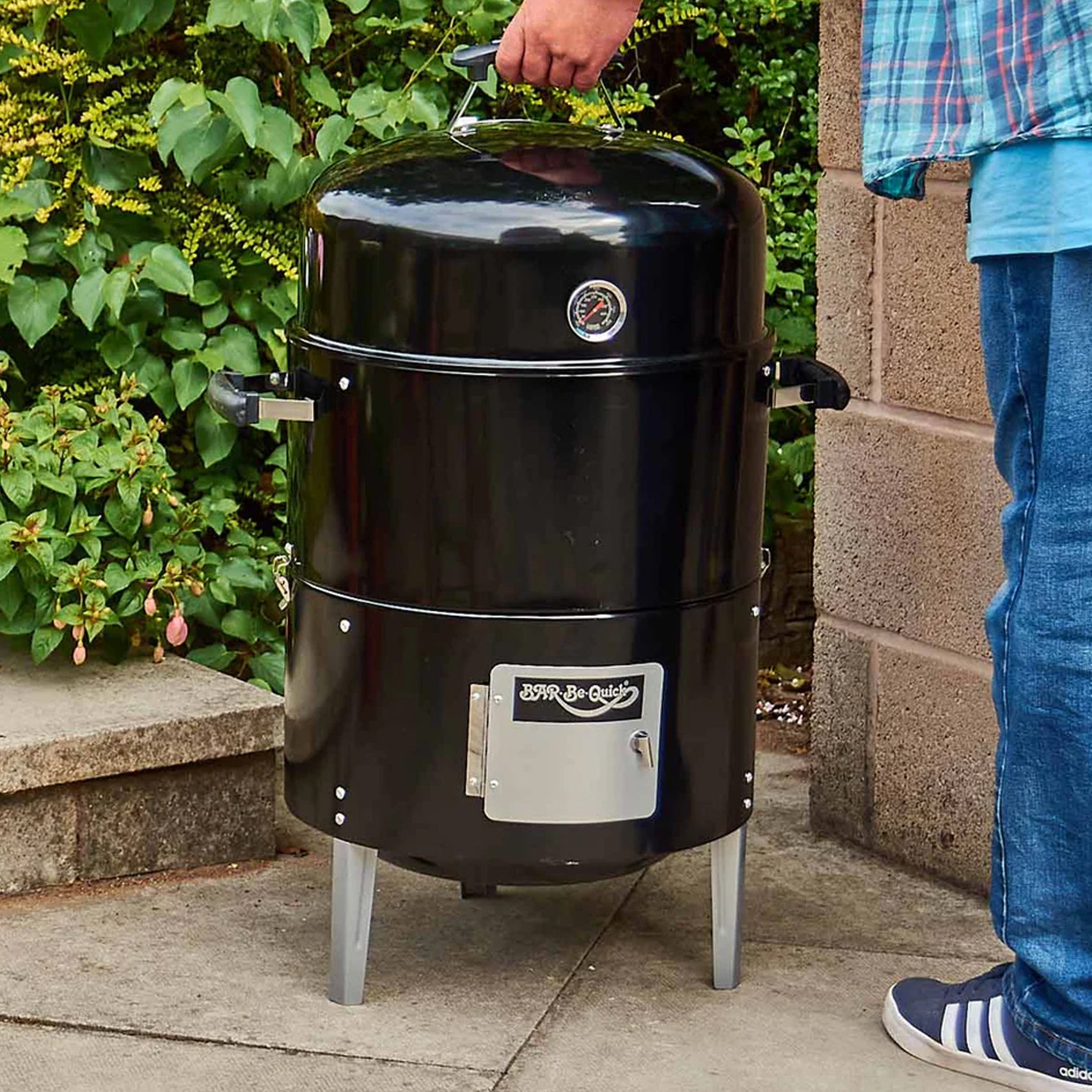 Dual‑Level Charcoal Smoker & Grill BBQ – Smoke, Grill, Steam & Roast