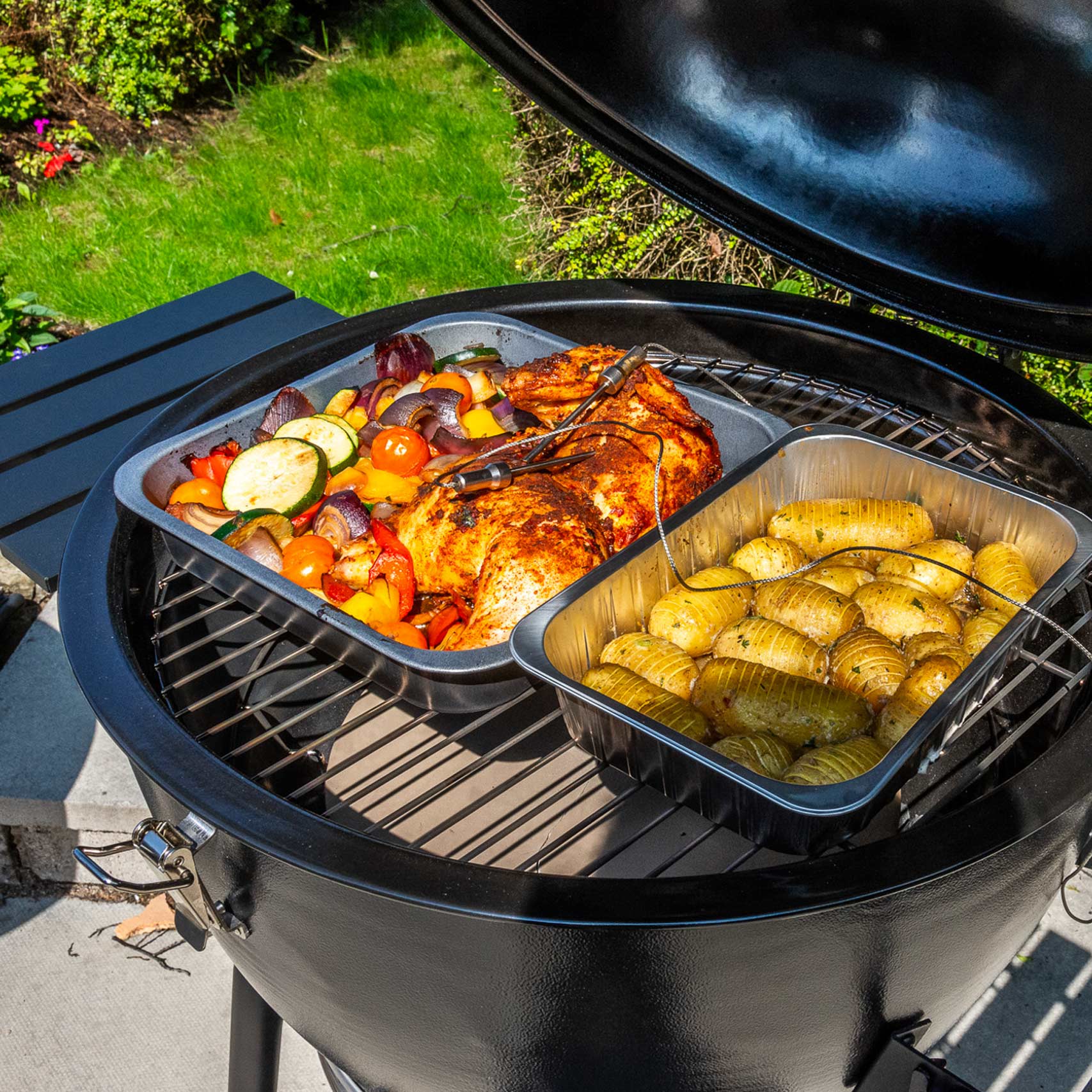 bar be quick 21″ steel kamado charcoal grill